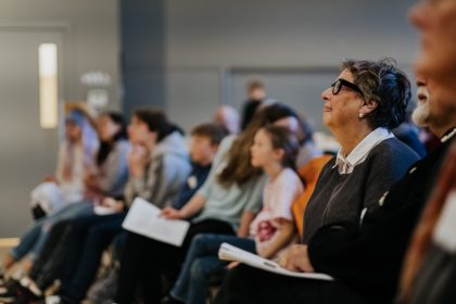 Glynis Leyshon at the workshop of the opera The Flight of the Hummingbird, at the Baumann Centre, in Victoria, in 2018. Photo by Nadia Zheng